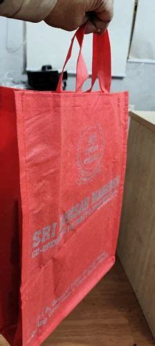 Red Non Woven Stitched Carry Bags For Shoping Size Dimension