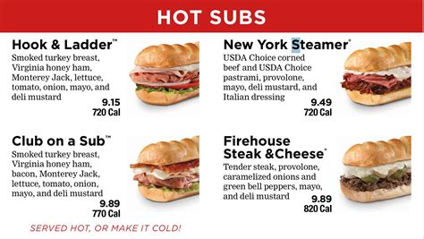 Firehouse Subs Menu With Prices And Pictures 2024 Cheezious Menu