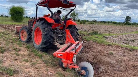 Tractor Kubota M Su Plow Field Sand Tractor Khmer Farmer Youtube