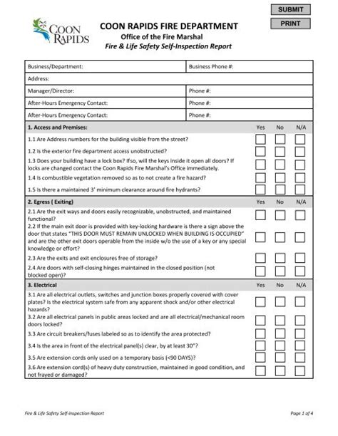 Fire Hose Reel Inspection Checklist