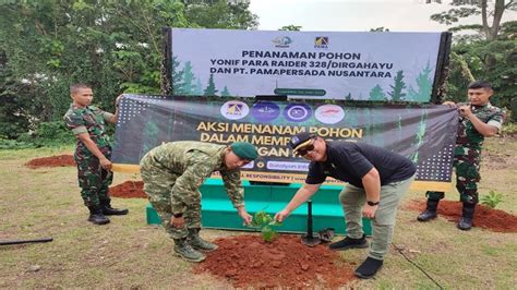 Memperingati Hari Lingkungan Hidup Sedunia Tanam Pohon Di Yonif