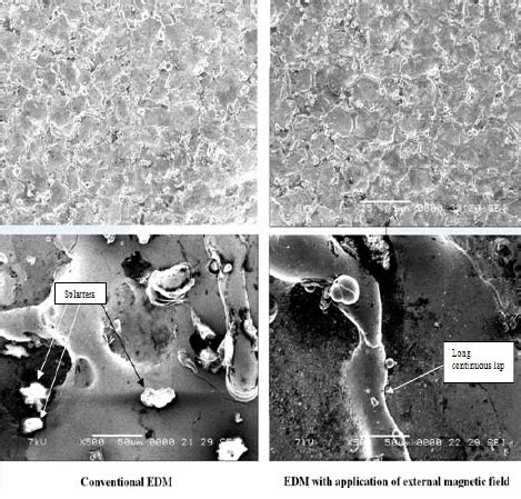 SEM Micro Graph Of The Surfaces With Small Upper And Big Lower