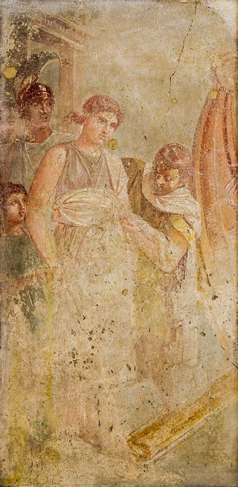 Fresco Depicting Helen Boarding A Ship For Troy In The Atrium Of The