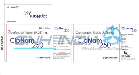 Buy Ciprofloxacin Ip Cipnam Mg By Sai Siddhi Pharmachem Pvt