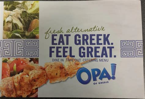 Menu at OPA! Of Greece Fifth Avenue Place. fast food, Calgary, 425 1 ...