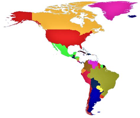 Mapa De América Para Imprimir Político Físico Nombres Mudo 🥇