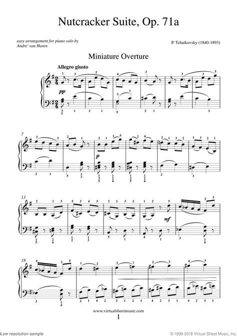 Nutcracker Piano Sheet Music To Download Pdf Interactive