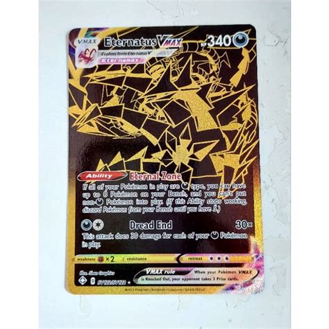 Pokemon Eternatus Vmax Gold Secret Rare Shining Fates Card Shopee