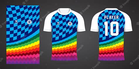 Premium Vector Colorful Football Jersey Sport Design Template