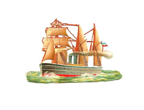 Antique Images: Free Vintage Ship Graphic: Old Steam Ship Illustration ...