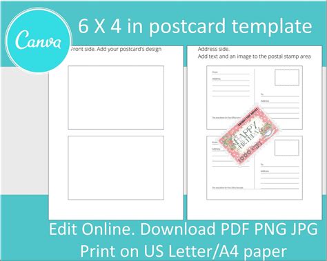 6X4 Postcard Mailing Template