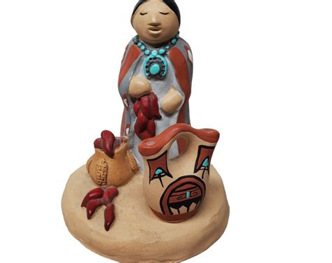 Cleo Teissedre Navajo Storyteller Wedding Vase Pottery Figurine Signed