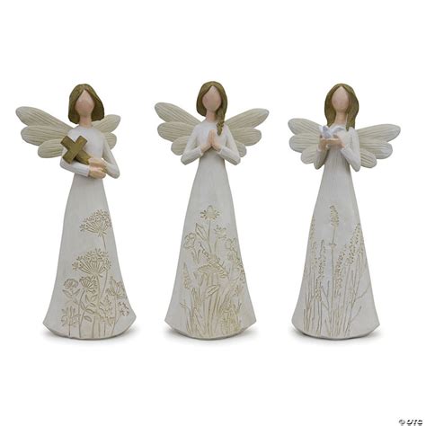 Melrose International Angel Figurine 9 Inches Set Of 3