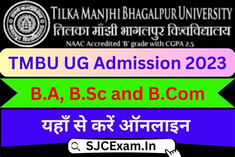 Tmbu Ug Admission Online Apply Date B A B Sc And B Tmbu