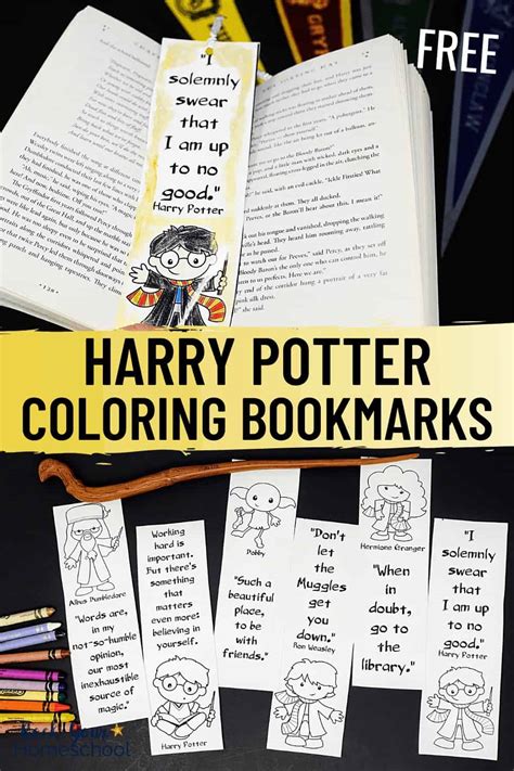 Harry Potter Bookmarks with Hogwarts Houses (Free Printable)