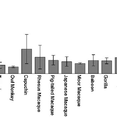 Bar Graphs Showing NAc Glia To Neuron G N Ratios Among Species The