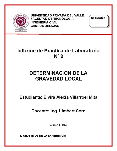 Lab 2 UNIVERSIDAD PRIVADA DEL VALLE FACULTAD DE TECNOLOGIA INGENIERIA