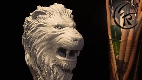 Sculpting Lion Head Timelapse Youtube