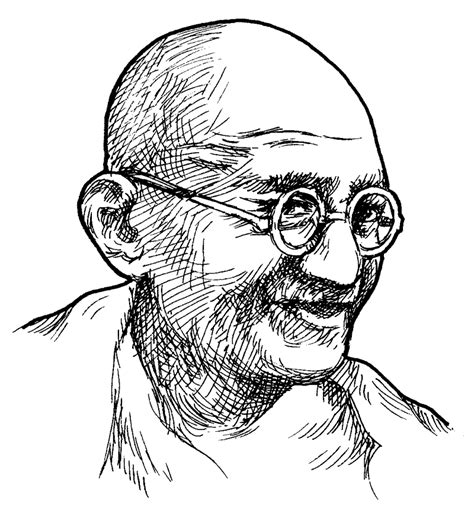 Gandhiji Drawing | Free download on ClipArtMag