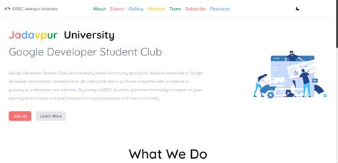 Github Gdsc Jadavpur University Gdsc Ju Website