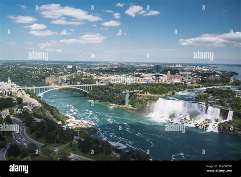 Niagara Falls drone view Stock Photo - Alamy