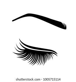 Eyelash Extension Logo Vector Illustration Lashes Stock Vector Royalty