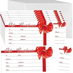 Sinmoe Sets Gift Certificate For Business With Pcs Envelopes