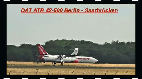 Landung am Flughafen Saarbrücken DAT ATR 42 500 OY RUF YouTube