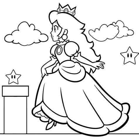 Princess Rosalina Super Mario Coloring Page Mitraland