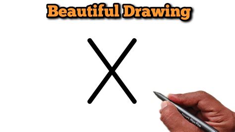 How to draw beautiful drawing from X letter | Artwork Design Drawing - YouTube