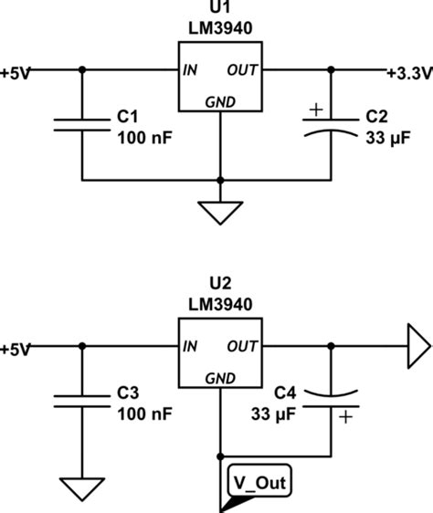 Voltage Regulator Negative Supply From LM3940 Electrical