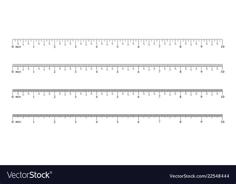 Ruler 8 Inch16 Inch 32 Graduation Royalty Free Vector Image