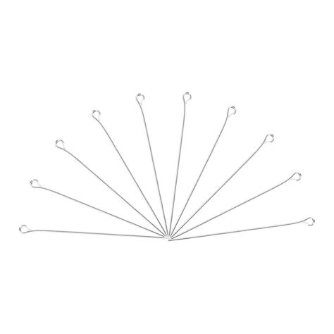 500pcs Eye Pins Jewelry Findings Eye Pins 50mm Iron Eye Pins Silver Ebay