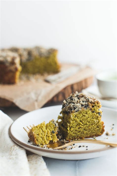 Gluten Free Matcha Cake With Black Sesame Streusel Recipe Matcha