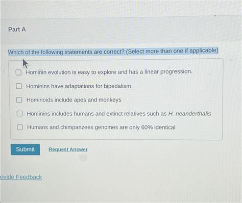 Solved Part Awhich Of The Following Statements Are Correct Chegg