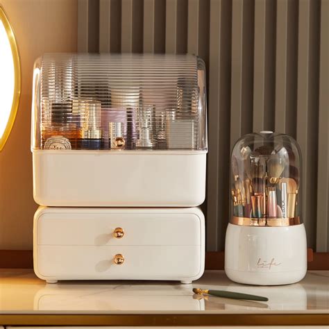 LtyTz Large Makeup Organizer with Brush Holder, Makeup and Skincare