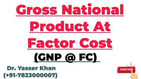 Gross National Product At Factor Cost GNP At FC GNP National