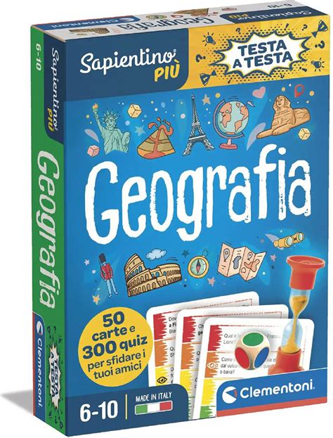 Clementoni Sapientino PiùTesta a Testa Geografia Gioco Educativo