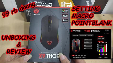 REVIEW MOUSE MURAH MACRO X9 THOR DAN CARA SETTING MACRO PB AUTO QUICK