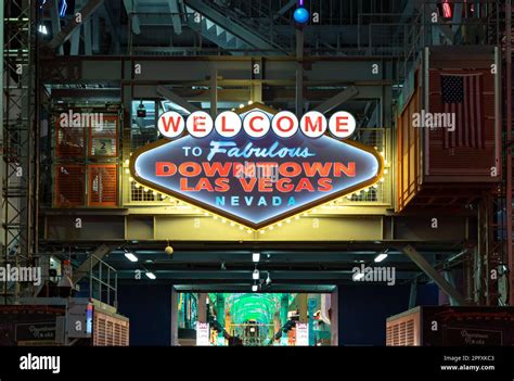 A Picture Of The Welcome To Fabulous Downtown Las Vegas Sign At The