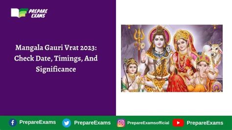 Mangala Gauri Vrat 2023 Date Timings Significance