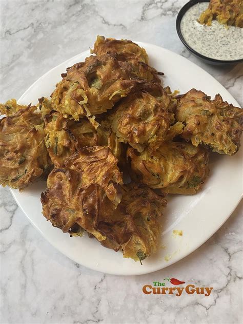 Air Fryer Onion Bhajis No Fry Onion Pakoras The Curry Guy Recipe