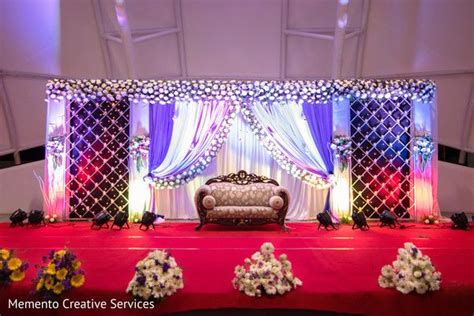 Indian wedding reception stage decor | Reception stage decor ...