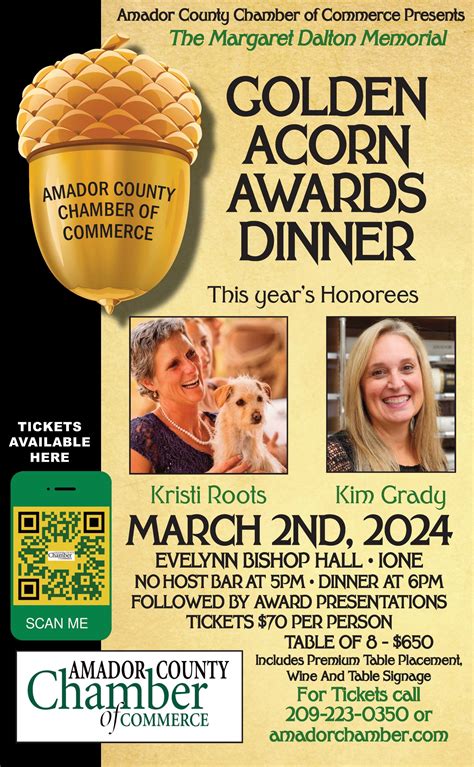 Golden Acorn Awards Dinner - Amador County Chamber