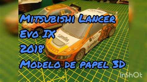 Modelo De Papel 3D Papercraft Mitsubishi Lancer Evo IX 2008 Rally