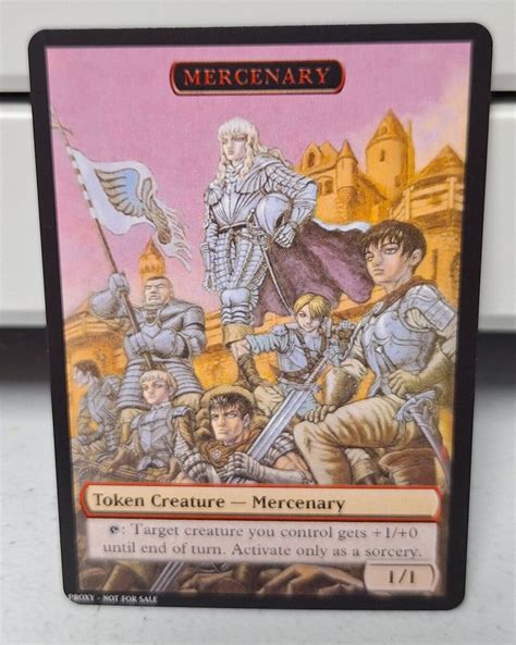 Mtg Mercenary 11 Double Sided Token Alternative Art Edh Commander