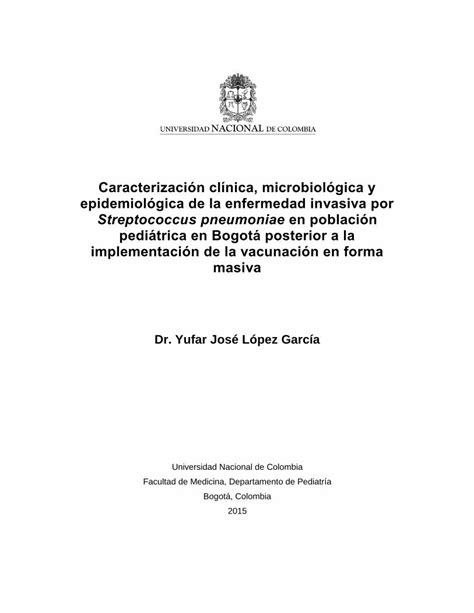 PDF Caracterización clínica microbiológica y epidemiológica