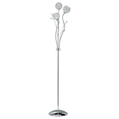 Searchlight Bellis Ii Floor Lamp Chrome With Clear Glass