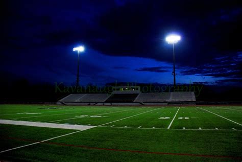 Football Field At Night Photograph