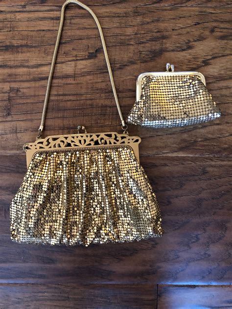 Vintage Gold Mesh Evening Bag S Gold Bag Rare Etsy